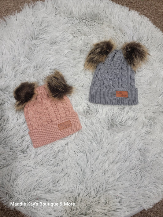 Double Pom Pom Hat