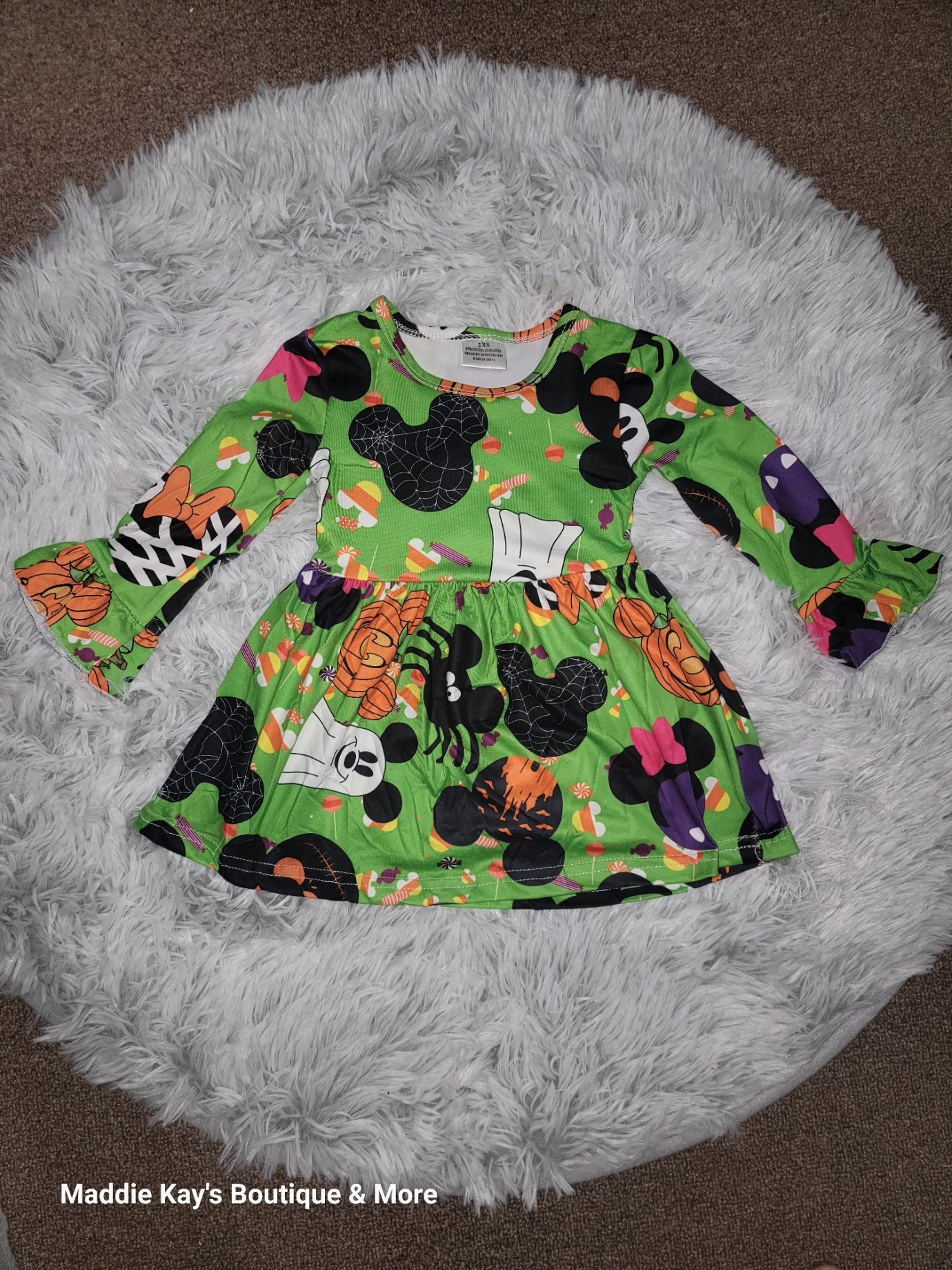 MICKEY MOUSE ORANGE/GREEN HALLOWEEN DRESS