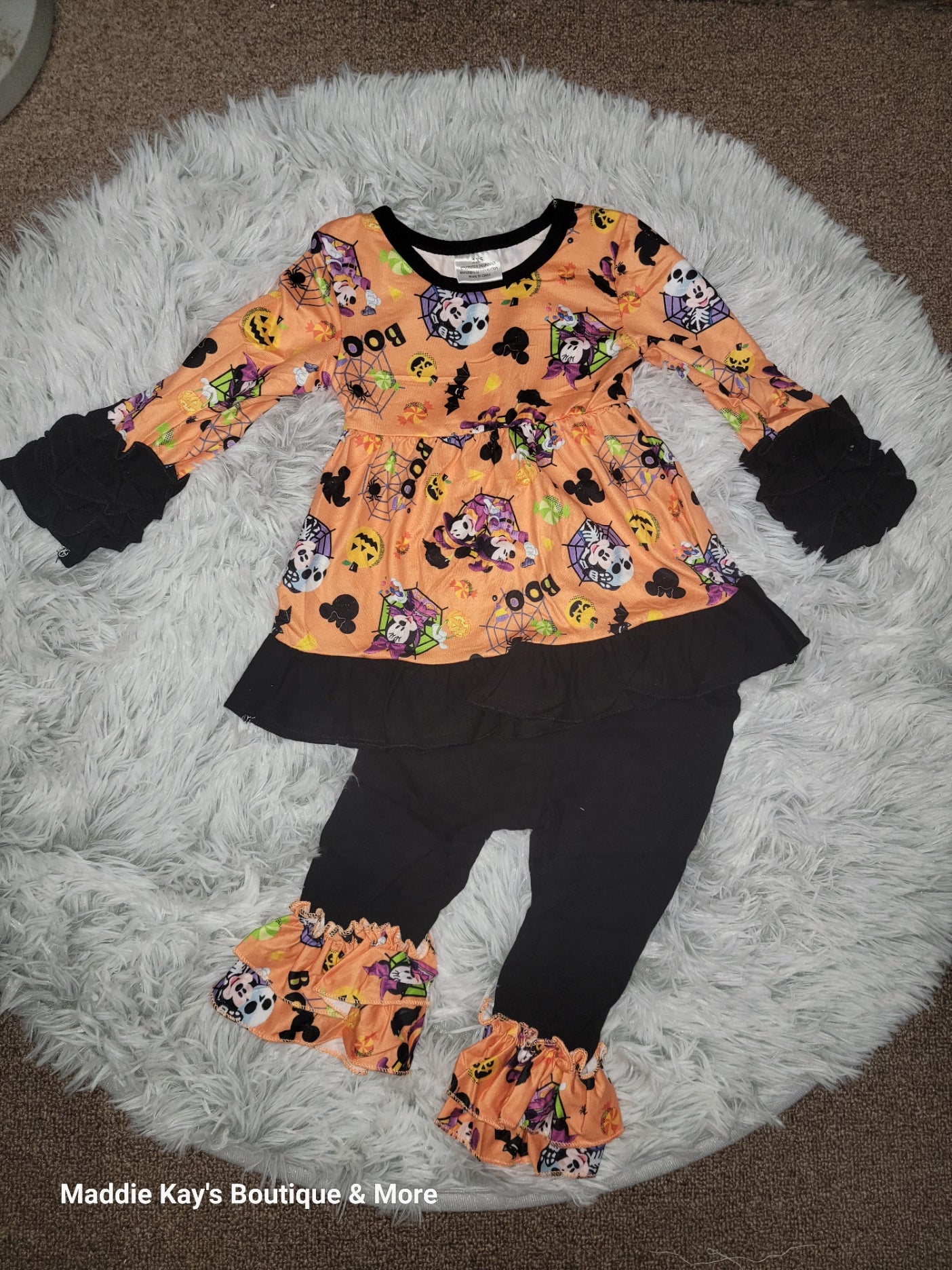 Orange/Black Mickey & Minnie Boo 2pc