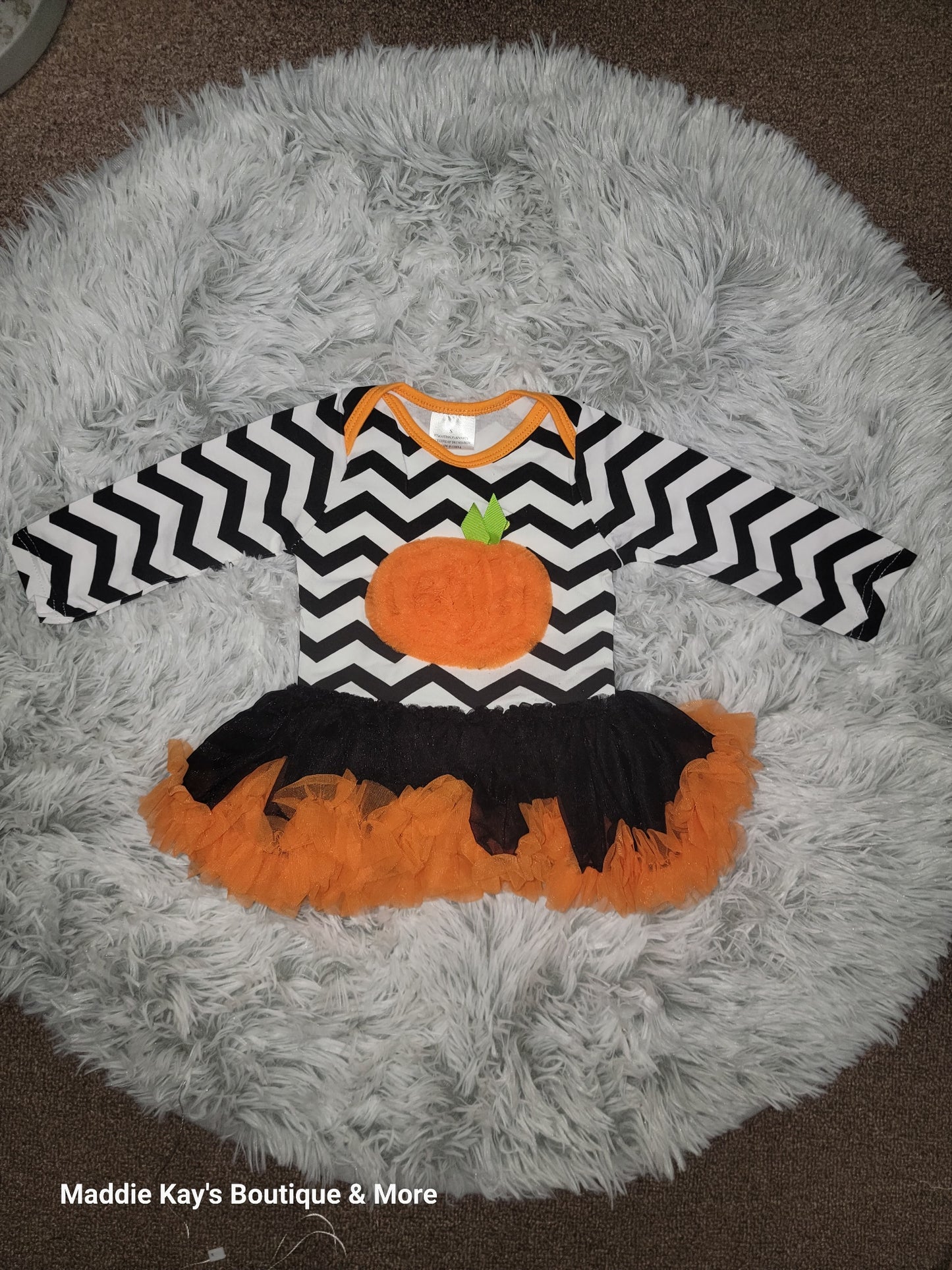 ZEBRA PUMPKIN RUFFLE DRESS