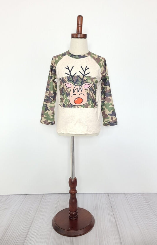 Camo Reindeer Raglan