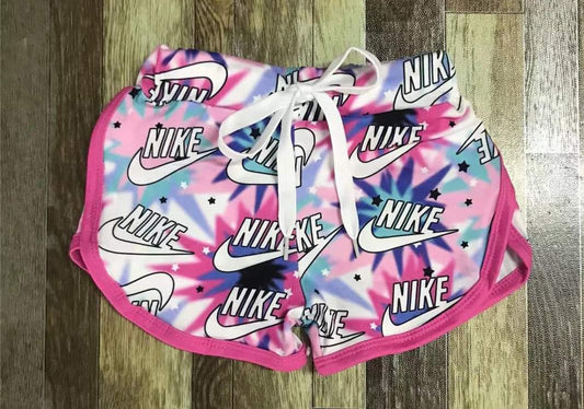 Pink/blue/white Nike shorts