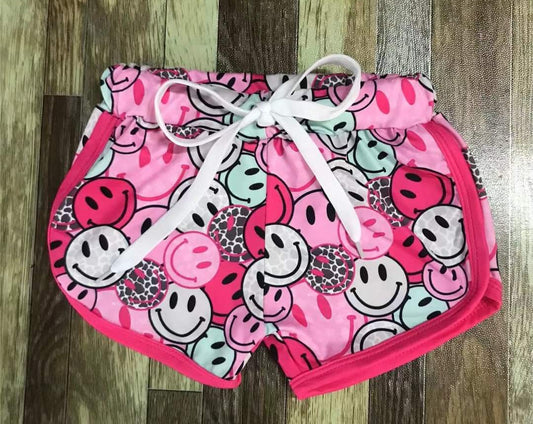 Pink Smiley face shorts