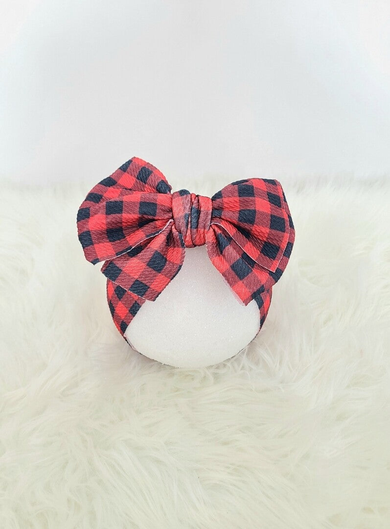 Red Buffalo Plaid Headband